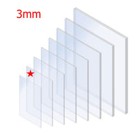 3mm Clear Solid Polycarbonate sheet (Metric Sizes)