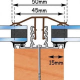 Rafter Supported 'Snap-Down' Glazing Bar - (A)